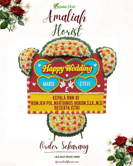 Papan Bunga Pernikahan Papusungan
